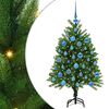 vidaXL Vianočn&yacute; stromček s 150 LED-i so stojanom Zelen&aacute; 120 cm PE