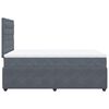 vidaXL Posteľn&yacute; r&aacute;m boxspring s matracom tmavosiv&yacute; 90x190 cm zamat