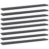 vidaXL Pr&iacute;davn&eacute; police 8 ks, siv&eacute; 80x10x1,5 cm, drevotrieska