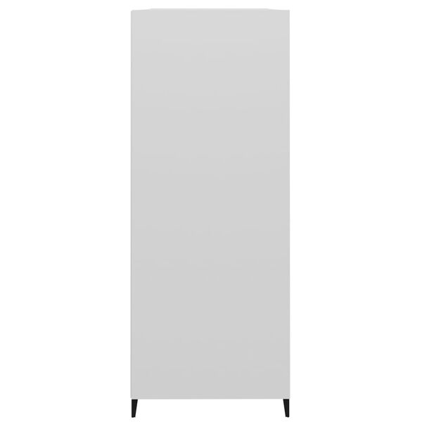 vidaXL Komoda leskl&aacute; biela 69,5x32,5x90 cm spracovan&eacute; drevo