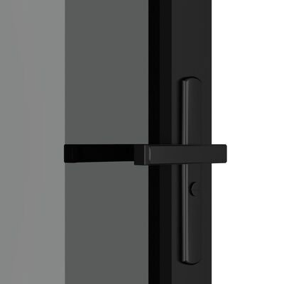 vidaXL Vnútorné dvere 102,5x201,5 cm čierne ESG sklo a hliník