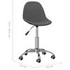 vidaXL Otočn&eacute; jed&aacute;lensk&eacute; stoličky 4 ks tmavosiv&eacute; l&aacute;tkov&eacute;