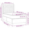 vidaXL Posteľn&yacute; r&aacute;m boxspring s matracom čierny 90x200 cm l&aacute;tka