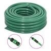 vidaXL Z&aacute;hradn&aacute; hadica so sadou armat&uacute;r, zelen&aacute; 0,75" 50 m, PVC