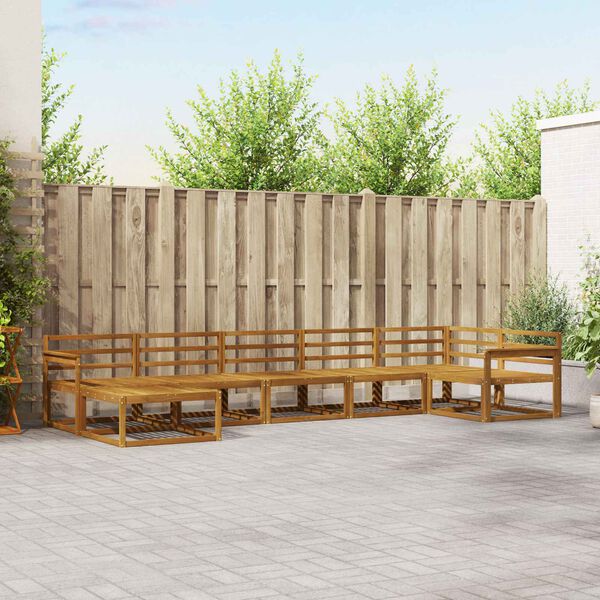 vidaXL Z&aacute;hradn&aacute; s&uacute;prava gaučov 7 pcs Pr&iacute;rodn&aacute; Pevn&eacute; ak&aacute;ciov&eacute; drevo