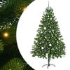 vidaXL Vianočn&yacute; stromček s 300 LED-i so stojanom Zelen&aacute; 180 cm PE