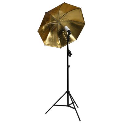 vidaXL Výbava do fotoštúdia, lampy, dáždniky, pozadie a reflektor
