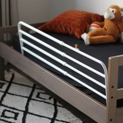 A3 Baby &amp; Kids Detská nastaviteľná bezpečnostná zábrana na posteľ Trombone biela 64630