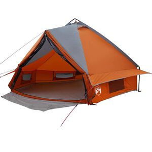 vidaXL Teepee stan pre 6 os&ocirc;b 6 osoba &Scaron;ed&aacute; a oranžov&aacute;