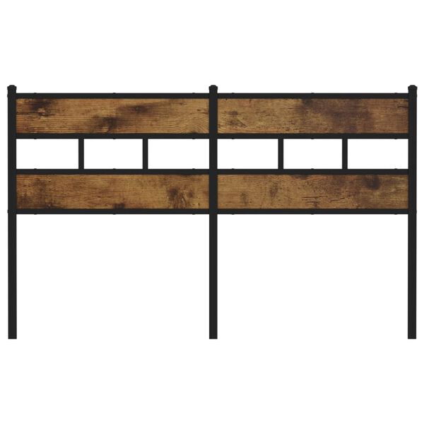 vidaXL N&aacute;hradn&eacute; čelo postele, tmav&yacute; dub 150 cm, železo a kompozitn&eacute; drevo