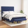 vidaXL Boxspring posteľ s matracom modr&yacute; 140x190 cm l&aacute;tka