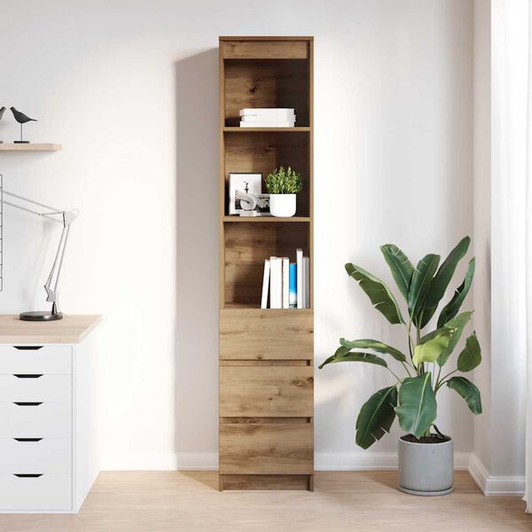 vidaXL Highboard Artisan Oak 37,5x35x180 cm Engineered Wood