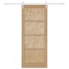 vidaXL Posuvn&eacute; dvere ORKDAL Hned&aacute; 86 x 211 cm Mas&iacute;vne borovicov&eacute; drevo
