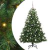 vidaXL Umel&yacute; vianočn&yacute; stromček s 150 LED-i Zelen&aacute; 150 cm PE a PVC