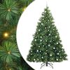 vidaXL Umel&yacute; vianočn&yacute; stromček s 300 LED-i Zelen&aacute; 240 cm PE a PVC