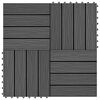 vidaXL Podlahov&eacute; dlaždice z WPC 11 ks 30x30 cm 1 m2 čierne