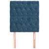 vidaXL Čelo postele tmavomodré 80x7x118/128 cm zamatové