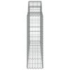 vidaXL Oblúkové gabiónové koše 3ks 200x30x100/120cm pozinkované železo