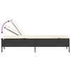 vidaXL Ležadlo so stol&iacute;kom a vank&uacute;&scaron;om čierne polyratan
