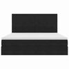 vidaXL Postel s &uacute;ložn&yacute;m prostorem a LED svetlom Čierna 160 x 200 cm