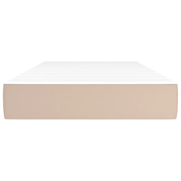 vidaXL Matrac s ta&scaron;tičkov&yacute;mi pružinami stredn&aacute; tvrdosť k&aacute;vov&yacute; 100x200x20 cm umel&aacute; koža