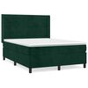 vidaXL Posteľn&yacute; r&aacute;m boxsping s matracom tmavozelen&yacute; 140x190 cm zamat