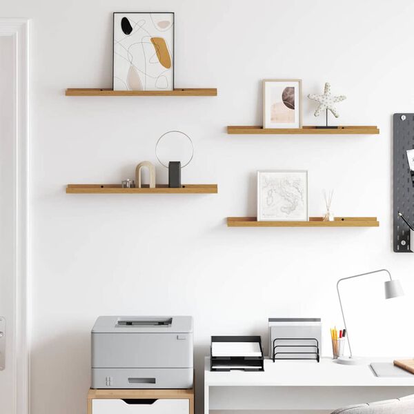 vidaXL Stenn&aacute; polica 4 pcs B&eacute;žov&aacute; 60 x 9 x 3 cm Kompozitn&eacute; drevo