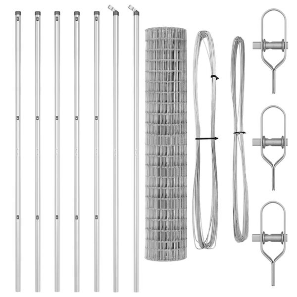 vidaXL Plot s podperou Strieborn&aacute; 1,6 x 10 m Ocel a PVC
