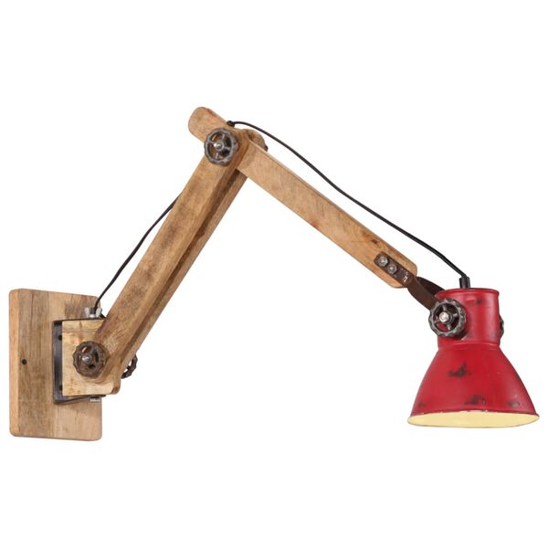 vidaXL N&aacute;stenn&aacute; lampa 25 W &scaron;muhovan&aacute; červen&aacute; 96x15x20 cm E27