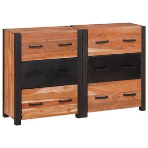 vidaXL Serv&iacute;rovacia skriňa 3 ks Hned&aacute; 110 x 30 x 75 cm