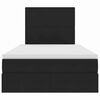 vidaXL Postel s &uacute;ložn&yacute;m prostorem a matrac&iacute; Čierna 120 x 190 cm Zamat