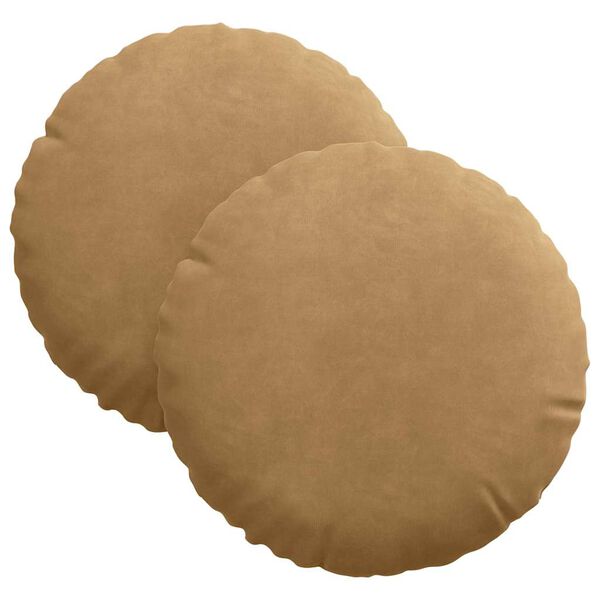 vidaXL Vank&uacute;&scaron;e na sedenie 2 pcs Hned&aacute; &Oslash; 40 x 13 cm Zamat