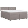 vidaXL Posteľ boxspring s matracom Sivohned&aacute; 160 x 200 cm L&aacute;tka