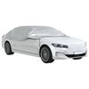 vidaXL Polovičn&aacute; plachta na auto s h&aacute;čikmi strieborn&aacute; XL