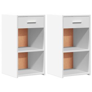 vidaXL Nočn&eacute; stol&iacute;ky 2 ks biele 35x34x65 cm kompozitn&eacute; drevo