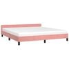 vidaXL R&aacute;m postele s čelom bez matraca ružov&yacute; 180x200 cm zamat