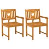 vidaXL Vonkaj&scaron;ia lavička 2 pcs Pr&iacute;rodn&aacute; 56 x 55,5 x 90 cm