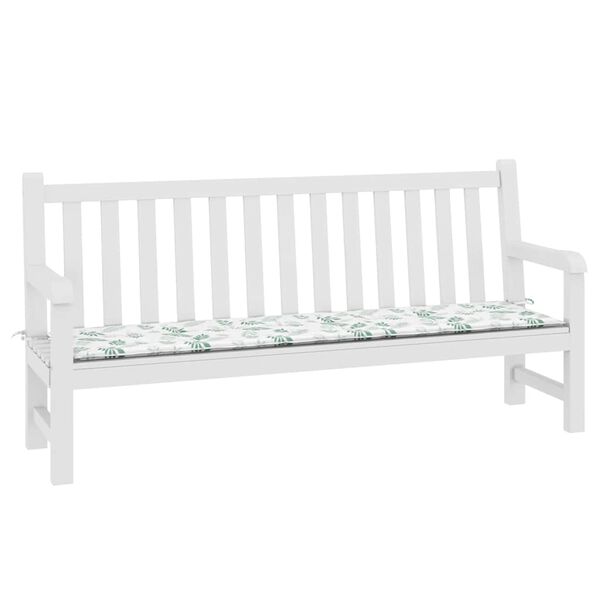 vidaXL Podložka na z&aacute;hradn&uacute; lavičku vzor listov 200x50x4 cm l&aacute;tka