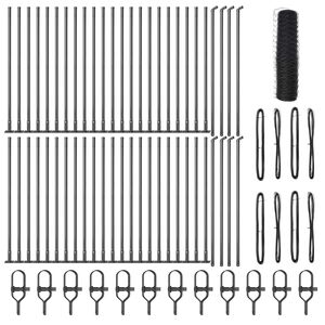 vidaXL Stĺp na plot. Siv&aacute; 100 x 0,6 m (50 mm sieťovina) Ocel a PVC