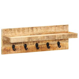 vidaXL N&aacute;stenn&yacute; ve&scaron;iak na kab&aacute;ty 60x15x20 cm surov&yacute; teakov&yacute; mas&iacute;v