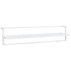 vidaXL Stojan na uter&aacute;ky biely 95x25x22 cm železo