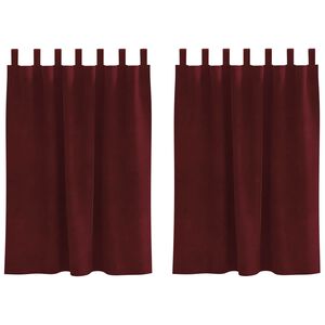 vidaXL Zatemňovacie z&aacute;vesy 2 pcs V&iacute;no červen&eacute; 140 x 140 cm Zamat