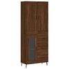 vidaXL Vysok&aacute; skrinka hned&yacute; dub 69,5x34x180 cm spracovan&eacute; drevo