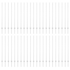 vidaXL Stĺp na plot. 44 pcs Strieborn&aacute; 180 cm Oceľ