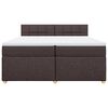 vidaXL Boxspring posteľ s matracom tmavohned&aacute; 200x200 cm l&aacute;tka