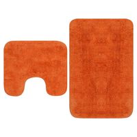 vidaXL Sada látkových kúpeľňových podložiek 2 ks oranžová