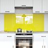 vidaXL Kuchynsk&yacute; backsplash 2 pcs Žlt&aacute; 70 x 60 cm tvrden&eacute; sklo