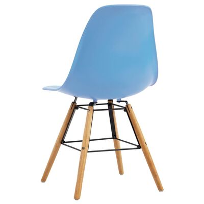 vidaXL Jedálenské stoličky 6 ks, modré, plast