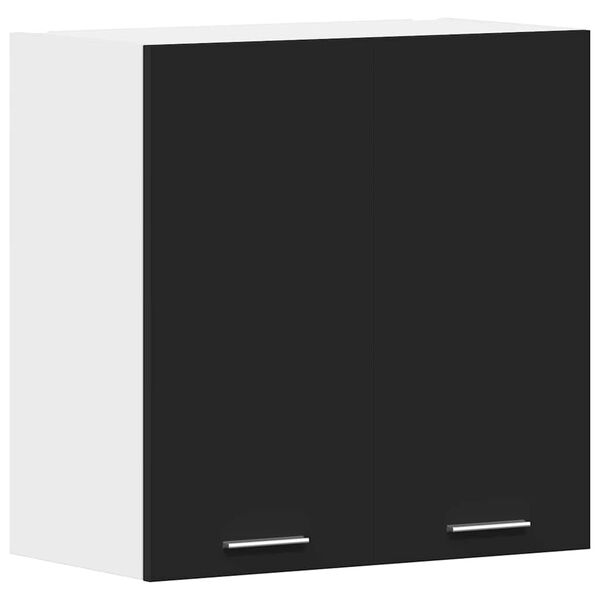 vidaXL Závesná skrinka “Lyon”, čierna 60x31x60 cm, kompozitné drevo