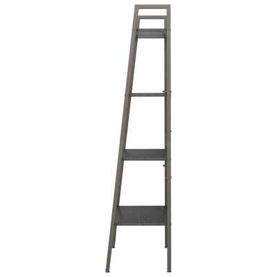 vidaXL 4-poschodová rebríková polica čierna 56x35x140 cm